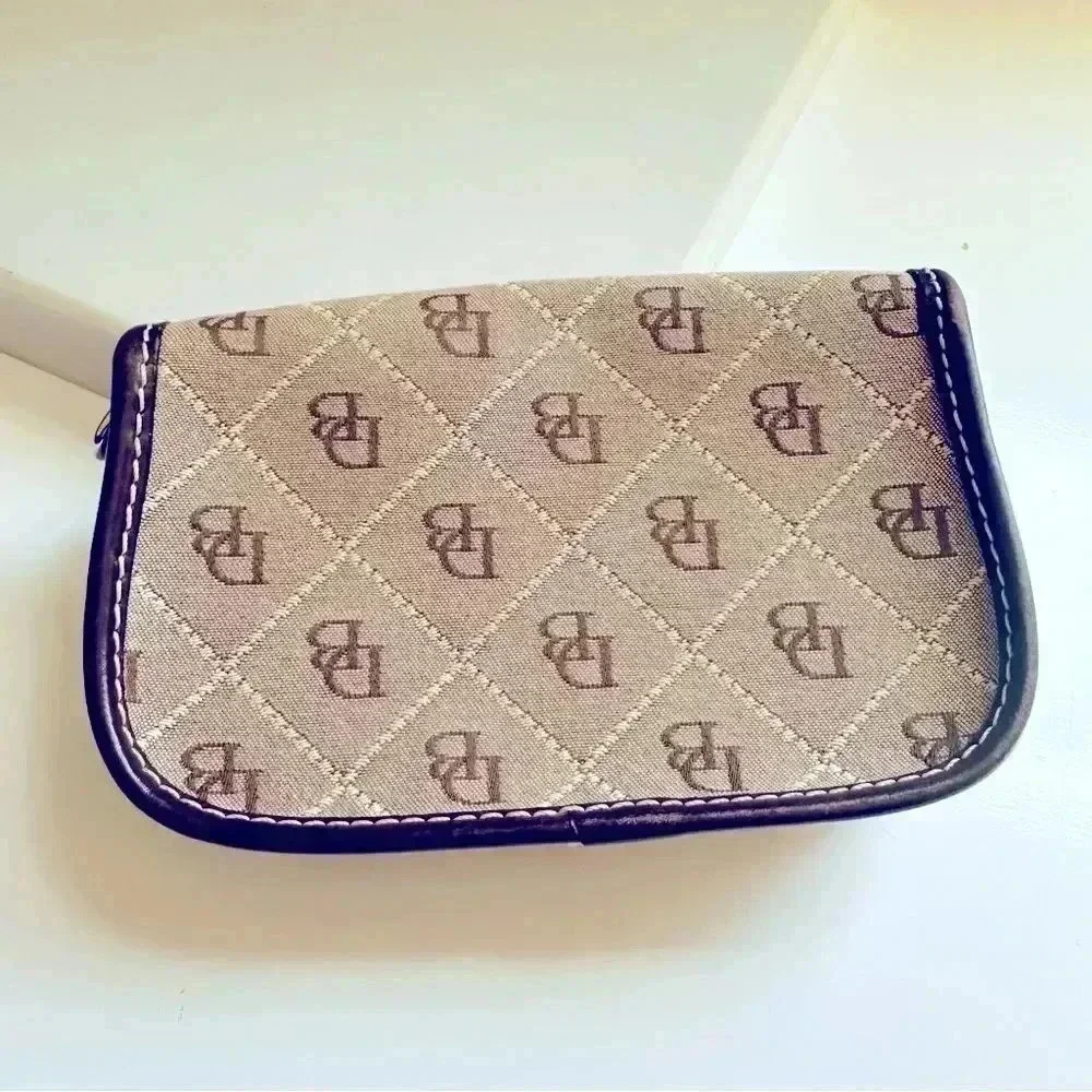 Dooney & Bourke Signature DB Logo Canvas Wristlet